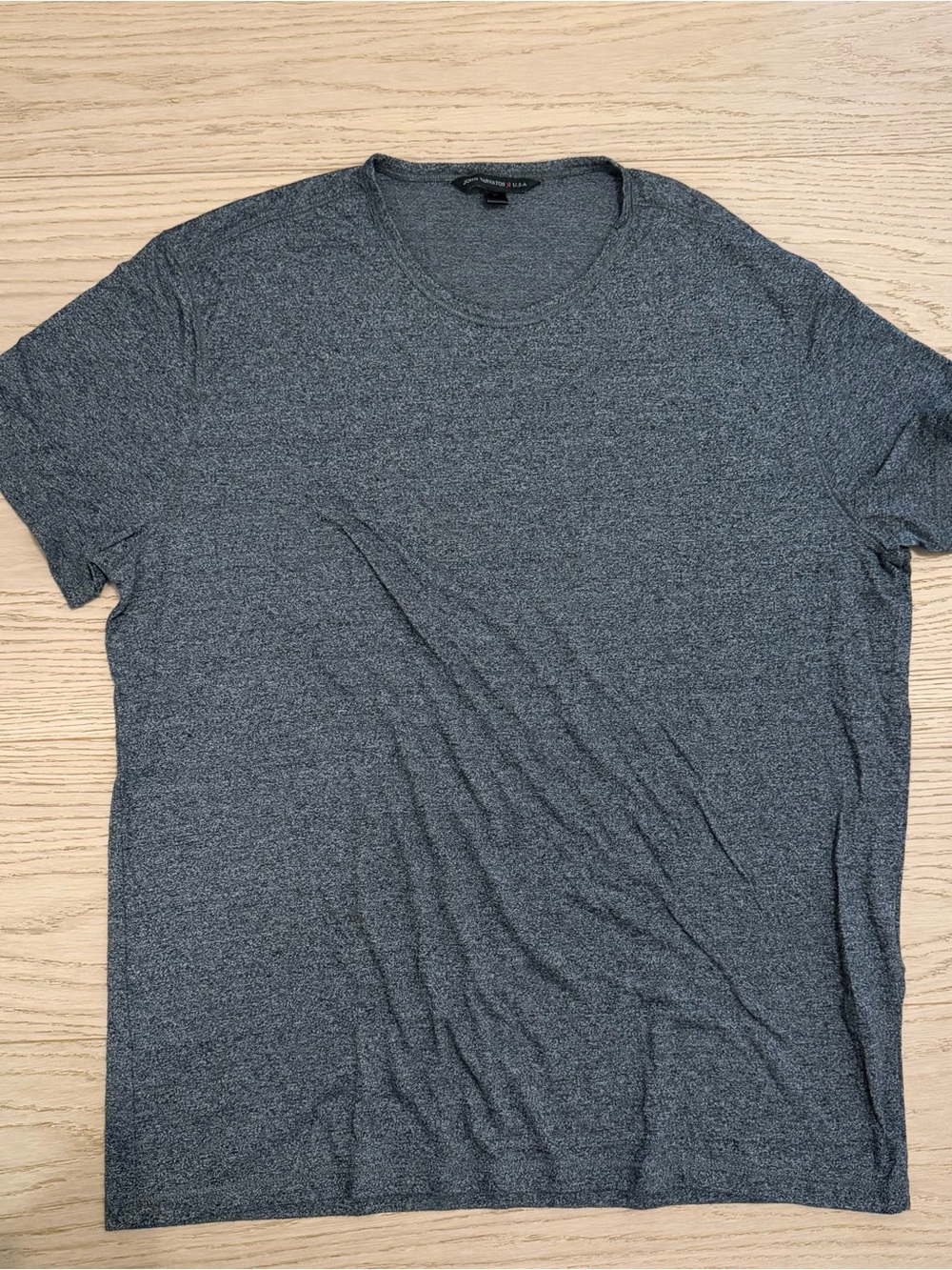 John Varvatos Heather Charcoal Short Sleeve Crew Tee